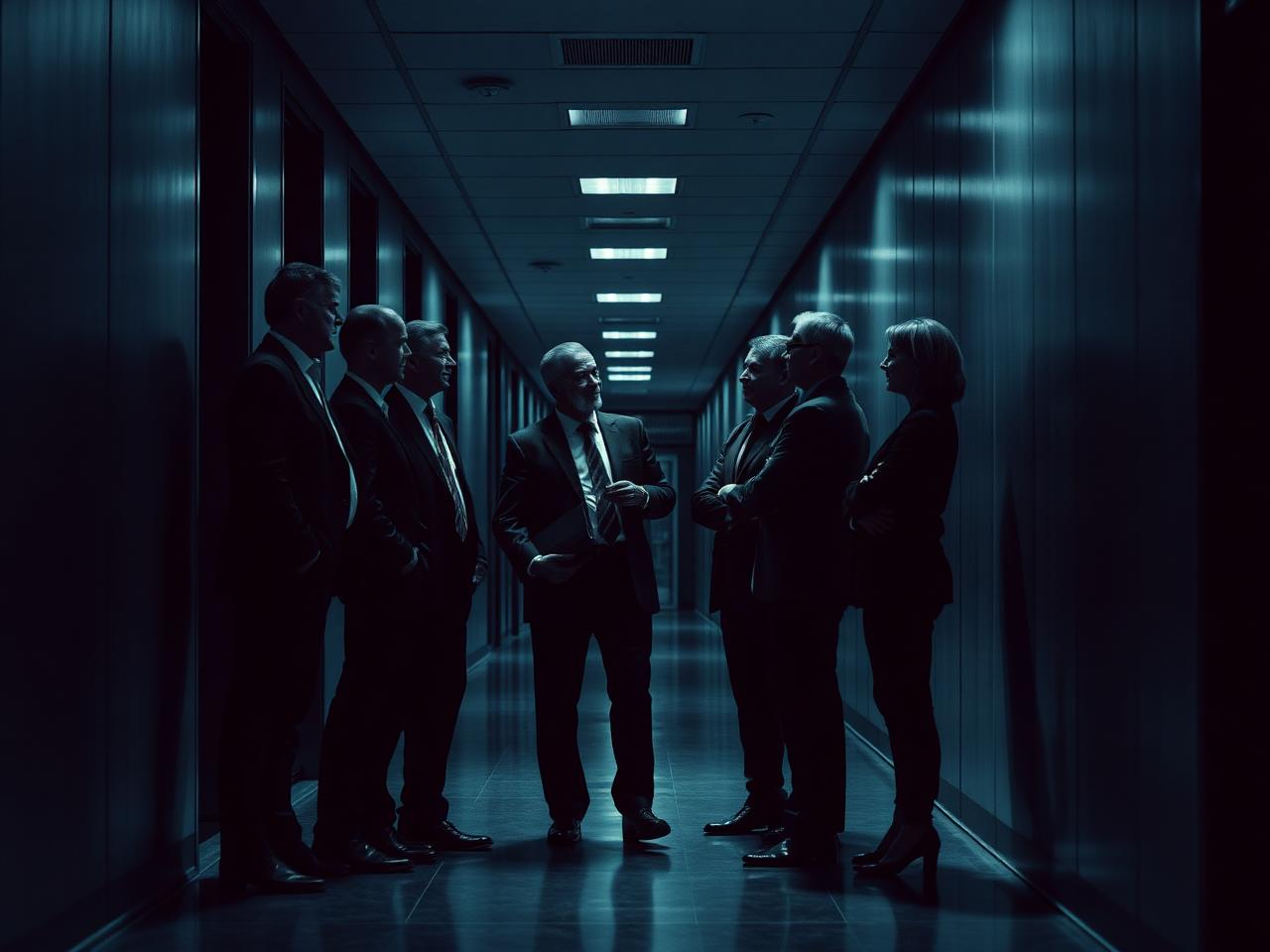 Membres d'un comité de direction en conversation